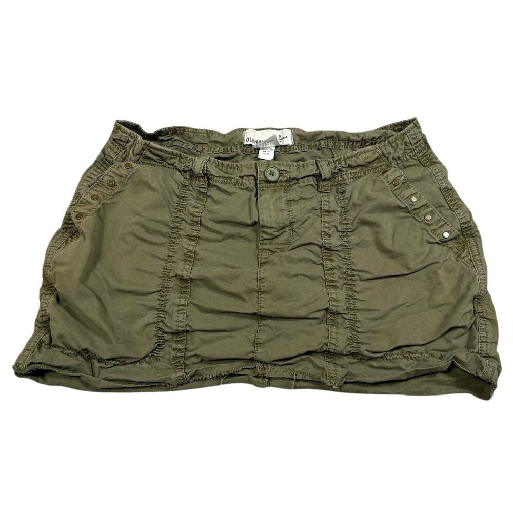 2000s Old Navy Womens Size 8 Green Mini Skirt y2k